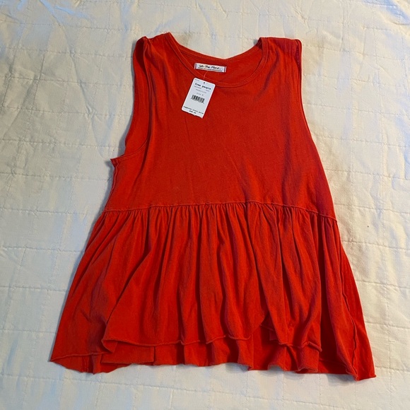 Free People Tops - Free People Orange Flowy Tank